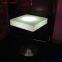 led square glowing liquid bar table