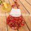Cheap wholesale red floral kids romper printed newborn baby outfit2016