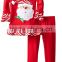 Children christmas clothes red santa claus top with red ruffle pants girl christmas costumes kids outfits