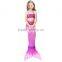 Kids Bikini + Shorts + Mermaid Tail with pink monofin for Swimming