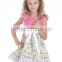Latest girls cotton frock designs long pink dress puffy dress for girls