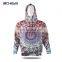 Custom sublimation printed hoodies cool sublimation polyester man sweatshirt windproof sweatshirt