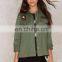 Fashion Embroidered Patch detail At Ease Boxy Silhouette Jacket
