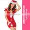 High Quality Sexy Red Short Sleeve Dress Cosplay Christmas Costume