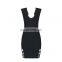 Latest Dresses Design Women Sexy Sleeveless Deep-V Black Short Tight Mini Dress Club Party Dress