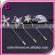Korean fashion single needle pearl brooch crystal pin lady broochs
