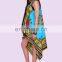 Indian Women Kimono Jacket Dashiki Cardigan Long Top Blouse Beach Turquoise Cover Up Dress