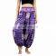 NAPAT Harem Loose Woman Pants Back Elastic waist Yoga Casual Female Trousers Long Straight Linen Printed Cotton Waist