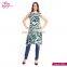 Polyester Fiber Sleeveless Ladies Clothing Tunic Print Dress