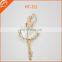 fashion dancer shaped pearl brooches for wedding dress