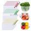 Reusable Mesh Produce Bags Eco-Friendly Washable See Through with Colorful Tare Weight Tags