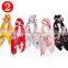 Girl Women Satin Chiffon Scrunchies Hairbands Solid Flower Leopard design Ponytail Holder Stretch Headwear 6series