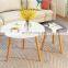 Fancy modern design round square tea wire coffee table home office side oak coffee table sets