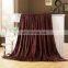 100% Polyester Decorative Fashion brown solid Flannel Blanket