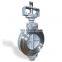 DN350 DN400 WCB 3 three triple eccentric Hard seal butterfly valve