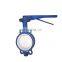 astm a216 wcb casting steel PTFE lined wafer type butterfly valve ggg40