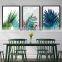 decorative picture Modern and fashionable household decoration classical greenery glass painting Hot ink printing