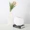 Flat Black And White Stripes Simple Art Style Ceramic Vase, Creative Design Home Decoration