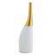 European Light Luxury Fashion Creative White Crack Gild Ceramic Vase For Study Decor