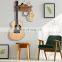 Wall Mount Guitar Holder With 3 Hooks Accessories Storage Shelf,Wood Guitar Rack Stand for Different Kinds of Guitar
