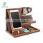 Wood Mobile Phone Docking Station Ash Key Holder Wallet Stand Watch Organizer Desktop Storage Stand Mobile Phone Charging Stand