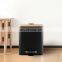 Modern household rectangle wooden pedal trash can  bathroom bin bamboo compost bin rubbish bin