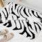 2022 latest design zebra-stripe water absorption mat bath rug luxury microfiber bath mats