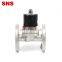 SNS 2WBF Series Liner Safety Floating Relief Pneumatic Control Valve Solenoid Valve With Stainless Steel Flange