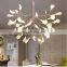 Post Modern Tree Leaves Pendant Lamps Nodric Branches Design Leaf LED Chandelier Sputnik Firefly Hanging Lights