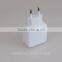 EU plug portable travel charger dual usb for mobile phone