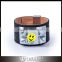 Hot Fashion Unisex Wide Leather Emoji Wristband Bangle                        
                                                Quality Choice