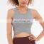 Blank Rayon Spandex Fabric Sexy Hollow Out Sports Bra Cross With Removable Pad Gym Fitness Crop Top Women Yoga Wear Clothes