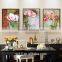 beautiful images hand painted modern wall decorative canvas art flower oil painting