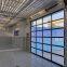 Modern New 6 cm Aluminum Alloy Frameless Garage Door Single Double Layer Mirror Glass Engraving Plate Perspective Door Panel