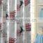 Cock printed simple design 100% waterproof polyester shower curtain