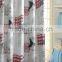 Lovely design for children waterproof polyester flower printed shower curtain