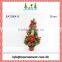 Set of silver hanging balls and small artificial christmas tree