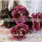 Beauty crown qunfang, High simulation artificial flowers The living room floor decoration Classic vintage tea mei/European 3 hea