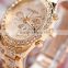 Diamond Geneva Watches Women Stainless Steel Quartz Watch Military Crystal Gold Watches relogio feminino montre femme