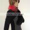 Fashion dyed fox fur scarf in gradient color