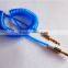 High Quality DC3.5MM to DC3.5mm Spiral Metal Transparent Cable