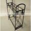 Plant Stand with Contemporary Tray Design and 2-Tier, Black
