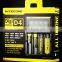 in stock Original Nitecore chargers D4/D2/I4/I2 18650 battery charger 12v 220v inverter with battery charger