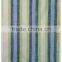 Linen green blue stripe fabric for garment