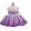 Customized Child Satin Frocks Designs Kids Party Dresses Wholesale Flower Girls Purple Dress For Party