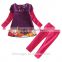 (H3589) purple 12M - 5Y Nova guang zhou factory wholesale girls dress sets baby toddler clothing