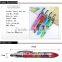 multifunctional plastic ball pen for touch screen stylish transparent colorful plastic ball pen with metal click bottom