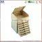 2015 new design small wooden drawer storage box with miniature wooden door for home decor