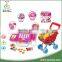 Girls toys cash register toy supermarket toy shopping trolley cart kids play set