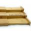 3 Tier Expandable Bamboo wood Kitchen Cabinet Organizer dish rack